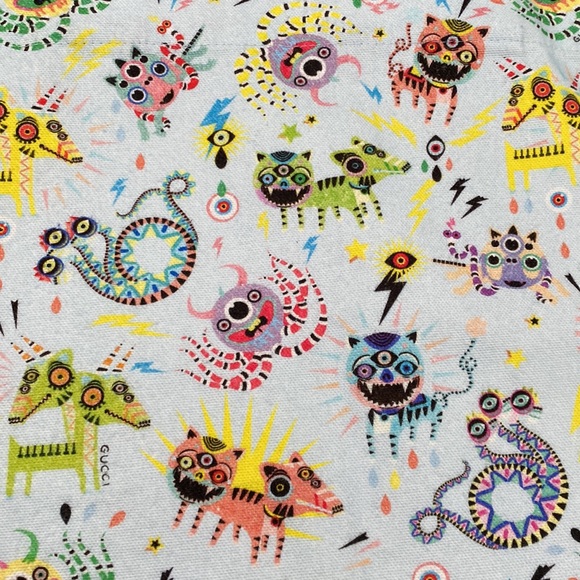 Gucci Monsters Tote/Shopper Bag-100% COTTON. - Picture 2 of 8